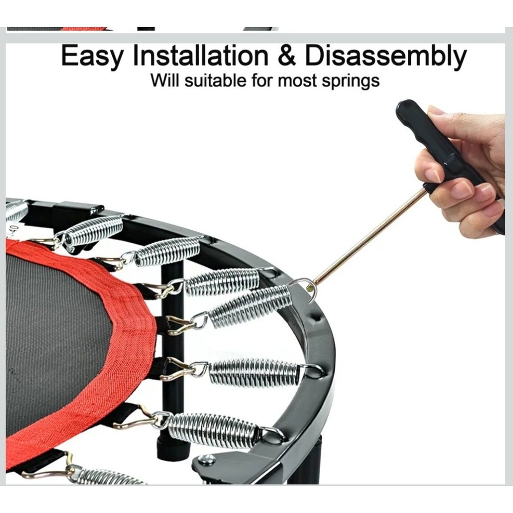 2 Pack Trampoline Spring Pull Tool T-Hook Installer Set Black Handle
